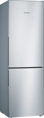 Bosch | Refrigerator | KGV36VIEAS | Energy efficiency class E | Free standing | Combi | Height 186 cm | No Frost system | Fridge net capacity 214 L | Freezer net capacity 94 L | 39 dB | Stainless Steel