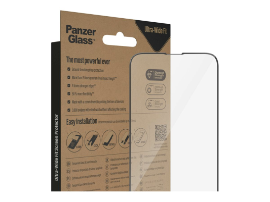 PanzerGlass | Screen protector | Apple | iPhone 14 / 13 / 13 Pro | Tempered Glass | Transparent | Fingerprint resistant; Diamond strength; Ultra-Wide Fit