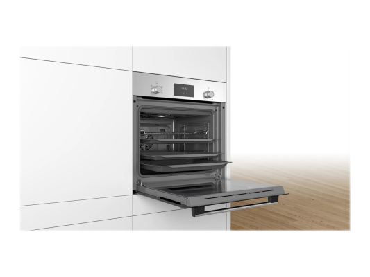 Bosch | Oven | HBF113BR1S | 66 L | Multifunctional | Manual | Electronic | Steam function | Convection | Height 59.5 cm | Width 59.4 cm | Stainless steel