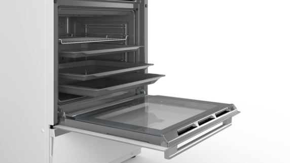 Bosch | Cooker | HLS79W321U Series 6 | Hob type Induction | Oven type Electric | White | Width 60 cm | Grilling | LCD | Depth 60 cm | 63 L