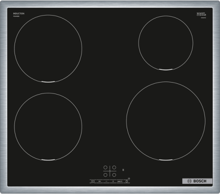 Bosch | Hob | PIE645BB5E Series 4 | Induction | Number of burners / cooking zones 4 | Touch | Timer | Black