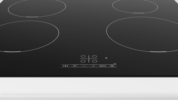 Bosch | Hob | PUE611BB6E Series 4 | Induction | Number of burners / cooking zones 4 | Touch | Timer | Black