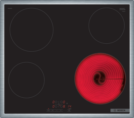Bosch | Hob | PKE645BB2E Series 4 | Vitroceramic | Number of burners / cooking zones 4 | Touch | Timer | Black