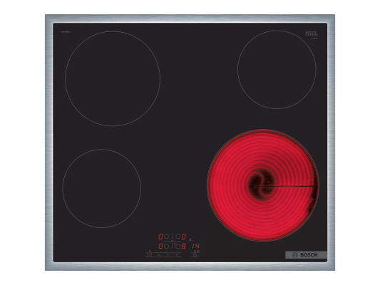 Bosch | Hob | PKE645BB2E Series 4 | Vitroceramic | Number of burners / cooking zones 4 | Touch | Timer | Black
