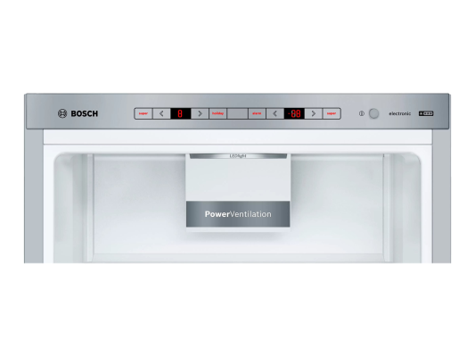 Bosch | Refrigerator | KGE398IBP Series 6 | Energy efficiency class B | Free standing | Combi | Height 201 cm | Fridge net capacity 249 L | Freezer net capacity 94 L | 38 dB | Inox