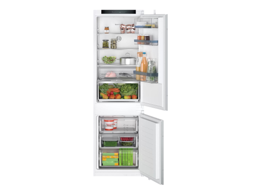 Bosch | Refrigerator | KIN86VSE0 Series 4 | Energy efficiency class E | Built-in | Combi | Height 177.5 cm | No Frost system | Fridge net capacity 184 L | Freezer net capacity 76 L | 35 dB | White