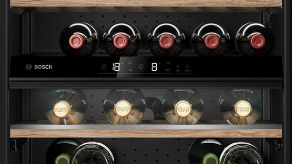 Bosch | Wine Cooler | KUW21AHG0 Series 6 | Energy efficiency class G | Built-in | Bottles capacity 44 | Black