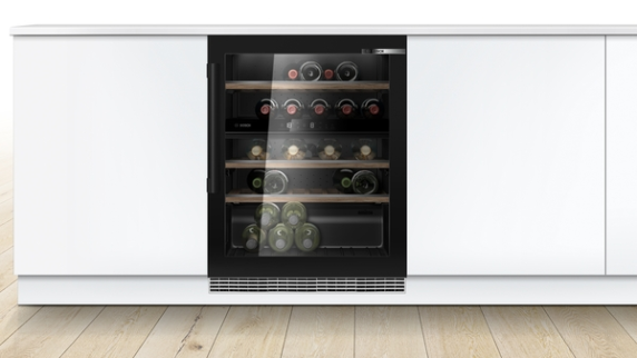Bosch | Wine Cooler | KUW21AHG0 Series 6 | Energy efficiency class G | Built-in | Bottles capacity 44 | Black