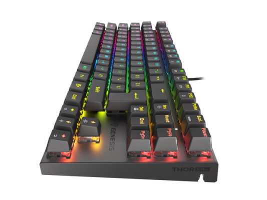 Genesis | THOR 303 TKL | Black | Mechanical Gaming Keyboard | Wired | RGB LED light | US | USB Type-A | 865 g | Replaceable "HOT SWAP" Switches