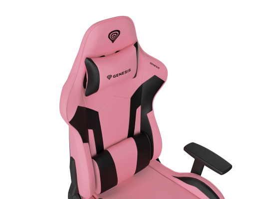 Genesis Gaming Chair Nitro 720 Backrest upholstery material: Eco leather, Seat upholstery material: Eco leather, Base material: Metal, Castors material: Nylon with CareGlide coating | Black / Pink