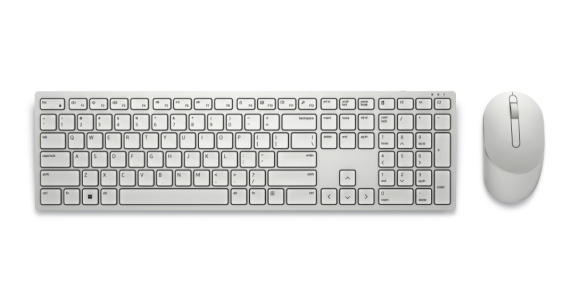 Dell | Keyboard and Mouse | KM5221W Pro | Keyboard and Mouse Set | Wireless | Mouse included | Russian | White | 2.4 GHz