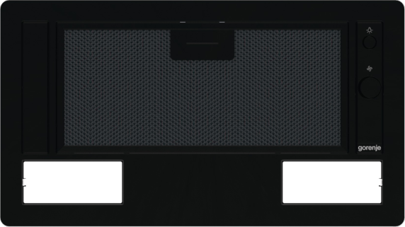 Gorenje | Hood | BHI681EB | Canopy | Energy efficiency class D | Width 58 cm | 370 m³ / h | Mechanical control | LED | Black