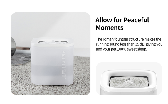 PETKIT | Smart Pet Drinking Fountain | Eversweet Solo | Capacity 1.8 L | Filtering | Material Plastic | White