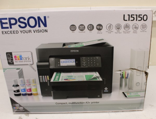 SALE OUT. Epson EcoTank L15150 Pint Scan Copy Fax | Epson EcoTank L15150 | Inkjet | Colour | Multicunctional Printer | A3+ | Wi-Fi | Black | DAMAGED PACKAGING
