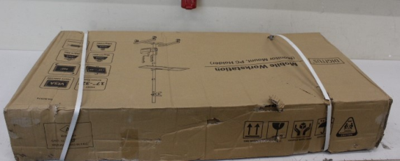 SALE OUT. DIGITUS Mobile workstation with individual height adjustment, DAMAGED PACKAGING | Mobile workstation with individual height adjustment | DA-90374 | Monitor Mount, PC Holder | 17-32 " | Black