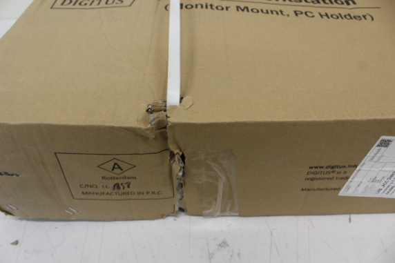 SALE OUT. DIGITUS Mobile workstation with individual height adjustment, DAMAGED PACKAGING | Mobile workstation with individual height adjustment | DA-90374 | Monitor Mount, PC Holder | 17-32 " | Black