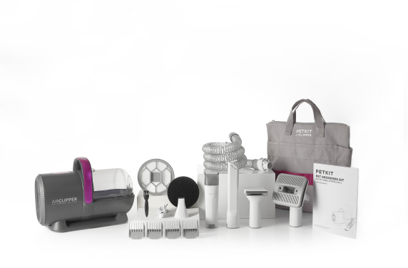 PETKIT | Air Clipper Pet Grooming Vacuum Kit 5in1 | LM4 | Grey / White