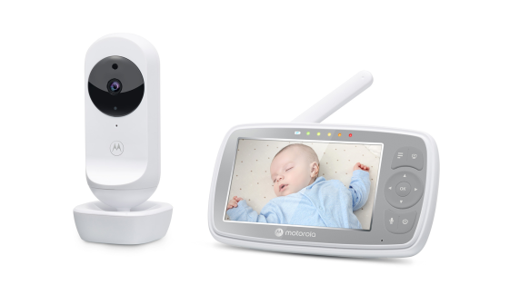 Motorola | Wi-Fi Video Baby Monitor | VM44 CONNECT 4.3" | 4.3" LCD colour display with 480 x 272px resolution; 2x digital zoom; Two-way talk; Room temperature monitoring; Infrared night vision; Visual sound level indicator; High sensitivity micropho