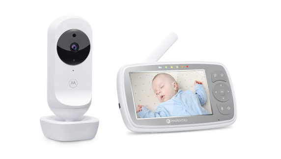 Motorola | Wi-Fi Video Baby Monitor | VM44 CONNECT 4.3" | 4.3" LCD colour display with 480 x 272px resolution; 2x digital zoom; Two-way talk; Room temperature monitoring; Infrared night vision; Visual sound level indicator; High sensitivity micropho