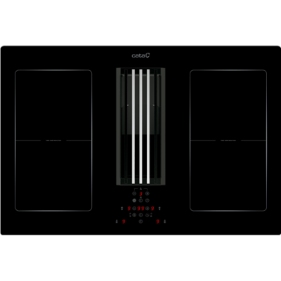 CATA | IAS 770 | Induction hob with built-in hood | Number of burners / cooking zones 4 | Touch | Timer | Black