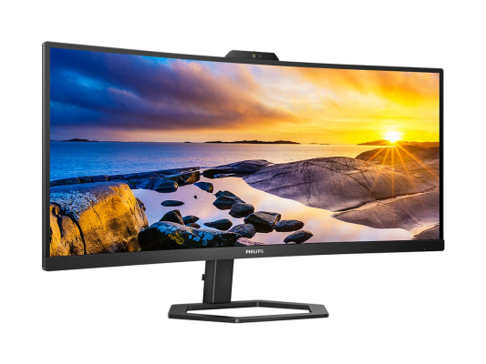 Philips | Monitor with Windows Hello Webcam | 34E1C5600HE / 00 | 34 " | VA | 21:9 | 100 Hz | 4 ms | 3440 x 1440 pixels | 300 cd / m² | HDMI ports quantity 1 | Black | Warranty 36 month(s)