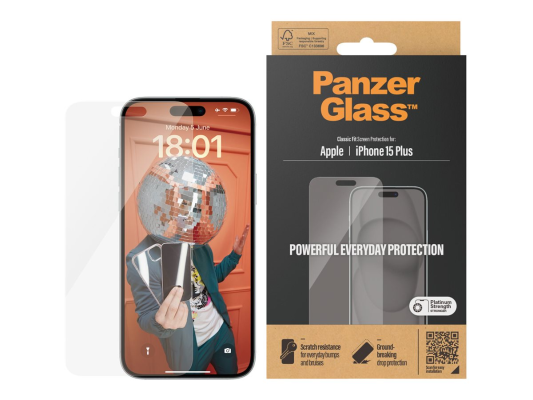 PanzerGlass | Screen protector | Apple | IPhone 15 Plus | Glass | Transparent