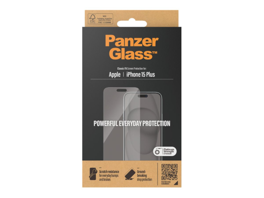 PanzerGlass | Screen protector | Apple | IPhone 15 Plus | Glass | Transparent