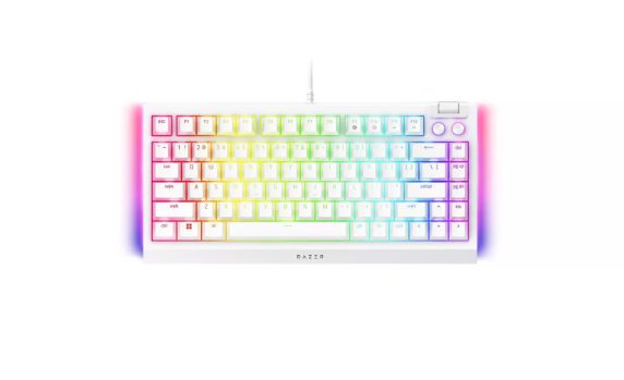 Razer | BlackWidow V4 75% | White | Gaming keyboard | Wired | US | Mechanical Switches