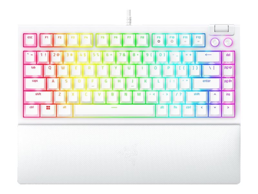 Razer | BlackWidow V4 75% | White | Gaming keyboard | Wired | US | Mechanical Switches