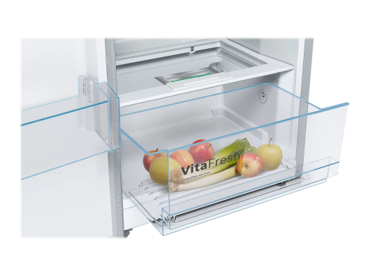 Bosch | Refrigerator | KSV33VLEP | Energy efficiency class E | Free standing | Larder | Height 176 cm | 39 dB | Stainless Steel