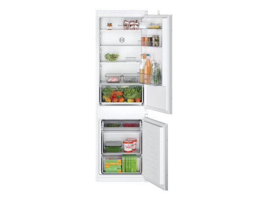 Bosch | Refrigerator | KIV865SE0 | Energy efficiency class E | Built-in | Combi | Height 177.2 cm | Fridge net capacity 183 L | Freezer net capacity 84 L | 35 dB | White