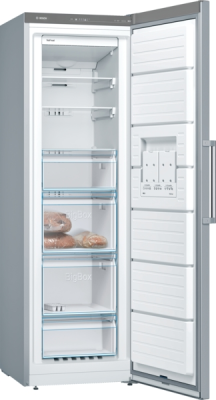 Bosch | Freezer | GSN36VLEP | Energy efficiency class E | Upright | Free standing | Height 186 cm | Total net capacity 242 L | No Frost system | Stainless Steel