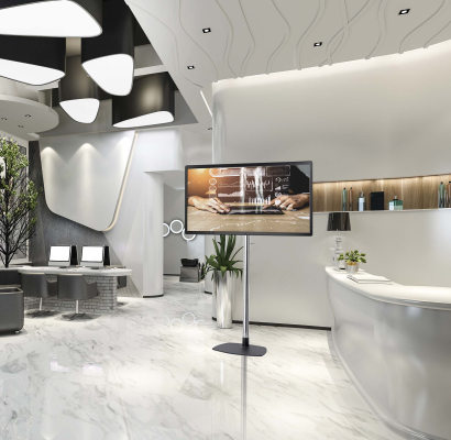 EDBAK | Floor stand | STDV100 | Height adjustment, Tilt | Black