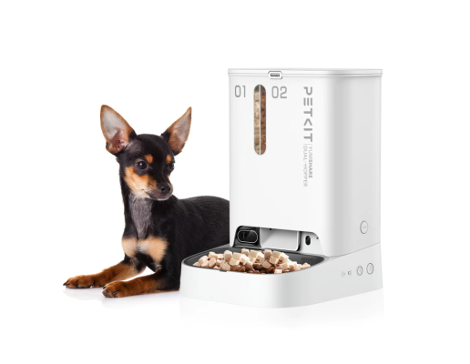 PETKIT | Feeder with Camera | P591 YumShare Dual-hopper | Capacity 2+3 L | White