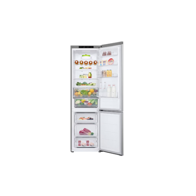 LG | Refrigerator | GBV3200DPY | Energy efficiency class D | Free standing | Combi | Height 203 cm | No Frost system | Fridge net capacity 277 L | Freezer net capacity 110 L | Display | 35 dB | Silver