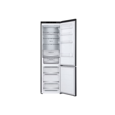 LG | Refrigerator | GBV5240CEP | Energy efficiency class C | Free standing | Combi | Height 203 cm | No Frost system | Fridge net capacity 277 L | Freezer net capacity 110 L | Display | 35 dB | Matte Black