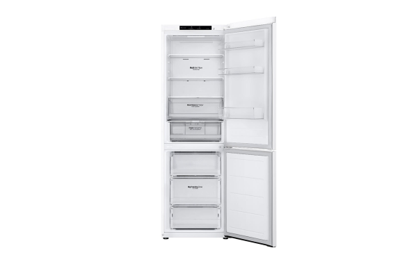 LG | Refrigerator | GBV3100DSW | Energy efficiency class D | Free standing | Combi | Height 186 cm | Fridge net capacity 234 L | Freezer net capacity 110 L | Display | 35 dB | White