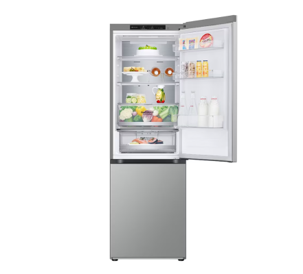 LG | Refrigerator | GBV7180CPY | Energy efficiency class C | Free standing | Combi | Height 186 cm | No Frost system | Fridge net capacity 234 L | Freezer net capacity 110 L | Display | 35 dB | Silver