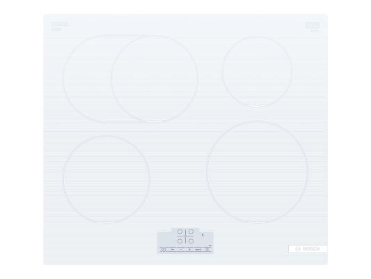 Bosch | Hob | PIF612BB1E | Induction | Number of burners / cooking zones 4 | Touch | Timer | White