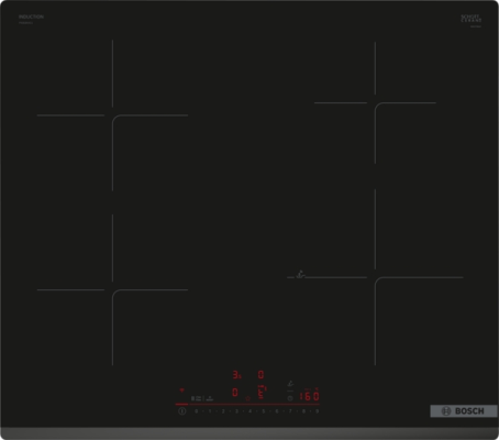 Bosch | Hob | PIE63KHC1Z | Induction | Number of burners / cooking zones 4 | Touch | Timer | Black