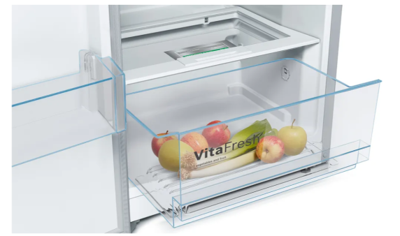 Bosch | Refrigerator | KSV36CIDP | Energy efficiency class D | Free standing | Larder | Height 186 cm | Fridge net capacity 346 L | Display | 39 dB | Stainless Steel