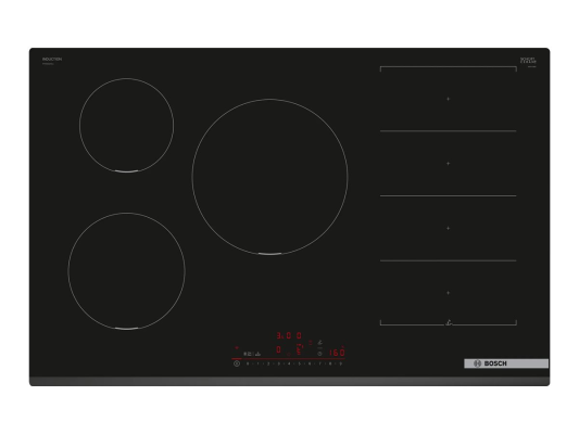 Bosch | Hob | PXV831HC1E | Induction | Number of burners / cooking zones 5 | Touch | Timer | Black