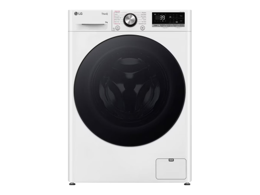 LG | Washing machine | F2WR709S2W | Energy efficiency class A | Front loading | Washing capacity 9 kg | 1200 RPM | Depth 47.5 cm | Width 60 cm | LED | Steam function | Direct drive | Wi-Fi | White