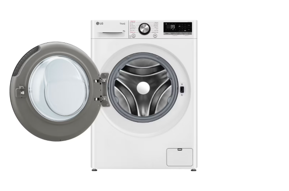 LG | Washing machine | F2WR709S2W | Energy efficiency class A | Front loading | Washing capacity 9 kg | 1200 RPM | Depth 47.5 cm | Width 60 cm | LED | Steam function | Direct drive | Wi-Fi | White