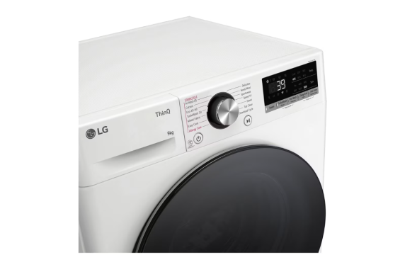 LG | Washing machine | F2WR709S2W | Energy efficiency class A | Front loading | Washing capacity 9 kg | 1200 RPM | Depth 47.5 cm | Width 60 cm | LED | Steam function | Direct drive | Wi-Fi | White