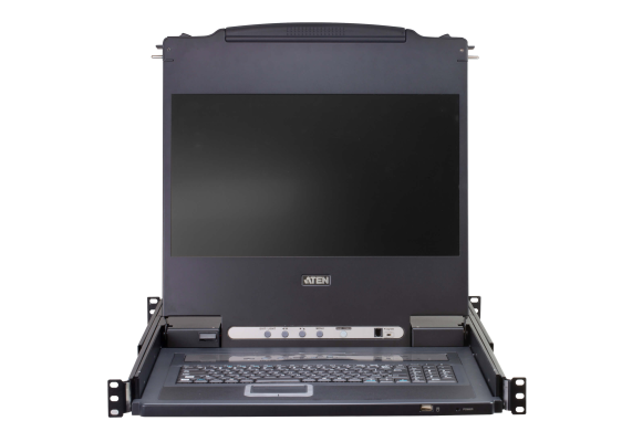 Aten | 8-Port PS / 2-USB VGA 17" LCD KVM Switch with Daisy-Chain Port and USB Peripheral Support | CL5708M