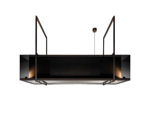 Novy 7540 Island mounted Phantom Frame Hood, Width 130 cm, Free airflow 815 m³ / h, Black | Novy