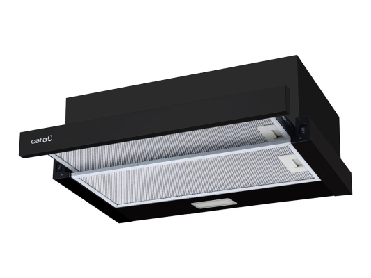 CATA | TFB-5160 BK | Telescopic | Energy efficiency class C | Width 59.5 cm | 300 m³ / h | Mechanical control | LED | Black