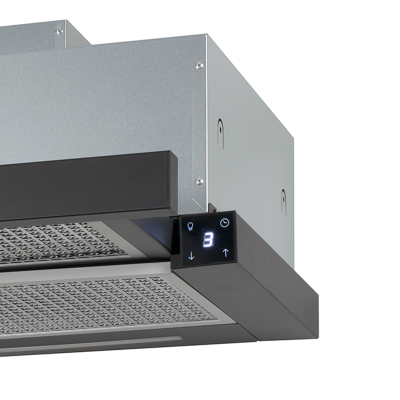 CATA | Hood | TFH 6630 BK / A | Telescopic | Energy efficiency class A+ | Width 60 cm | 605 m³ / h | Touch Control | LED | Black
