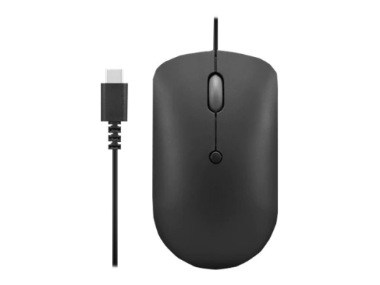 Lenovo | Compact Mouse | 400 | Wired | USB-C | Raven black